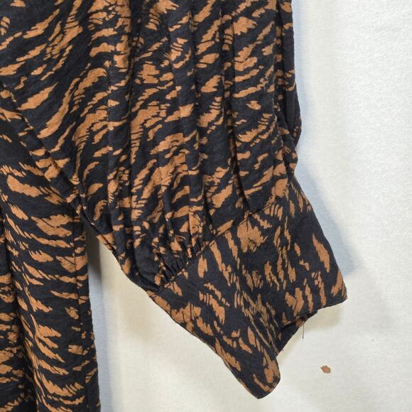 Banana Republic Black And Brown Animal Print Shift. Size Medium. - Picture 7 of 10